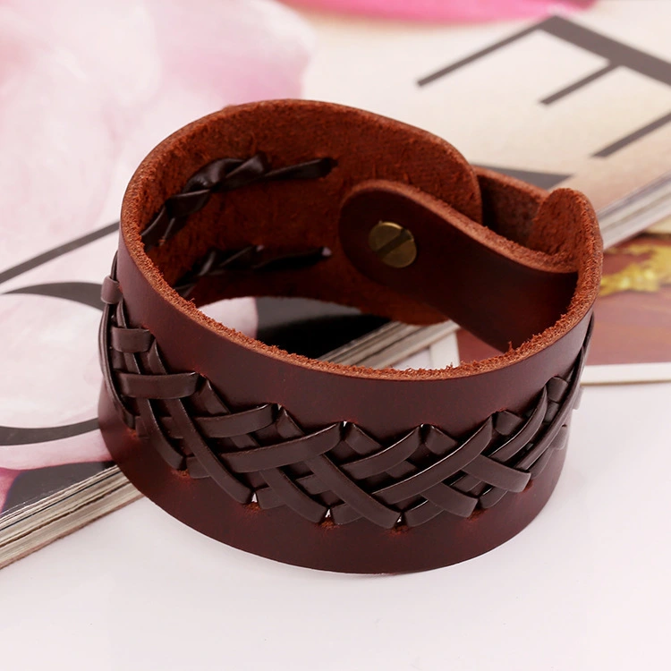 Ethnic style handmade vintage leather bracelet