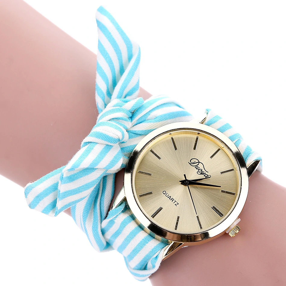 Idyllic striped cloth watch