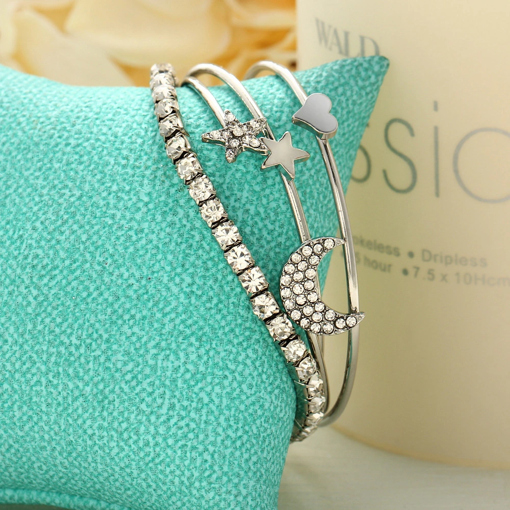 Stars and moon four-piece bracelet set