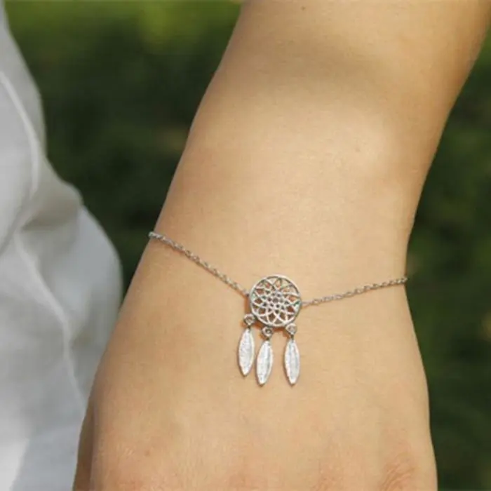 Openwork feather bracelet