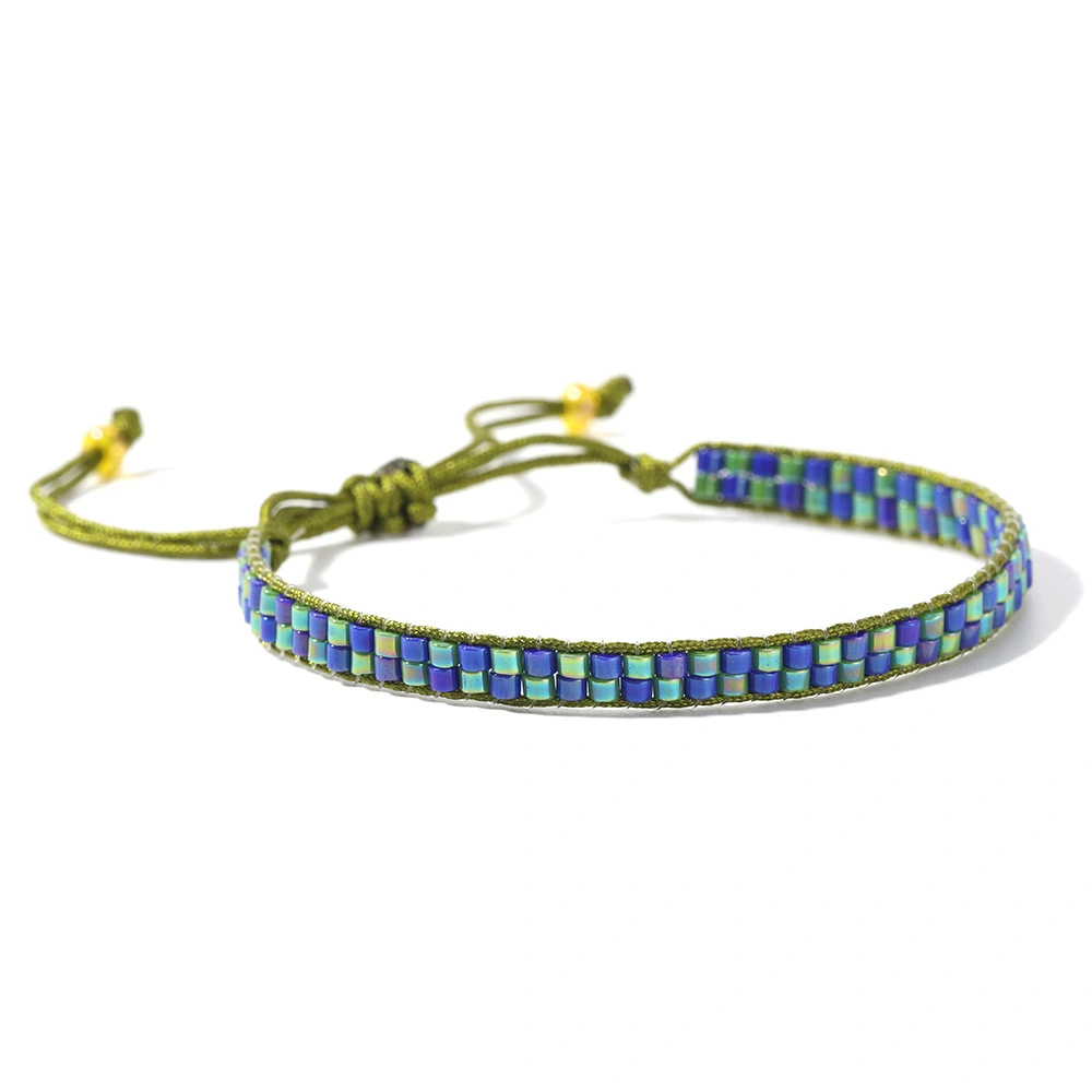 Hand-woven rice bead bracelet