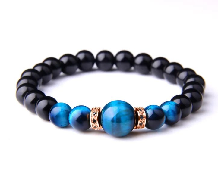 Blue Tiger Eye Men's Bracelet