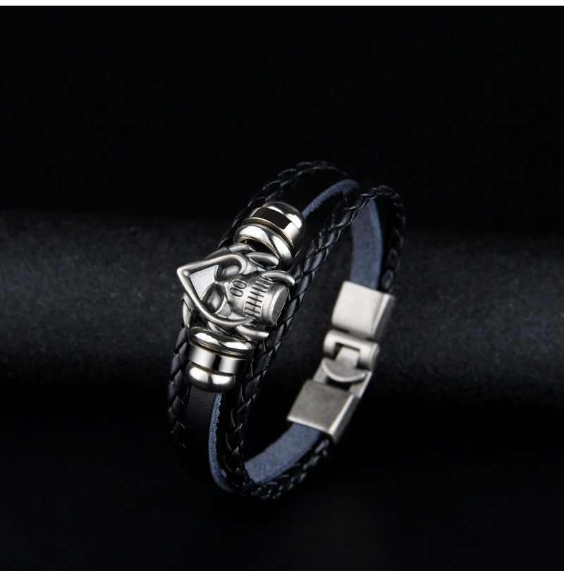 Multilayer leather bracelet