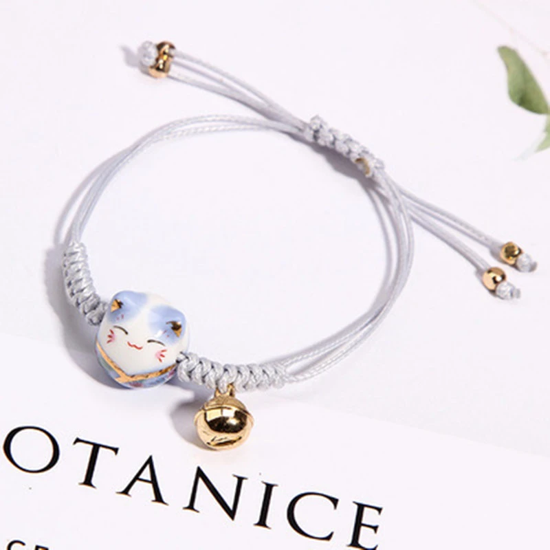 Hand-woven lucky cat transit red string bracelet