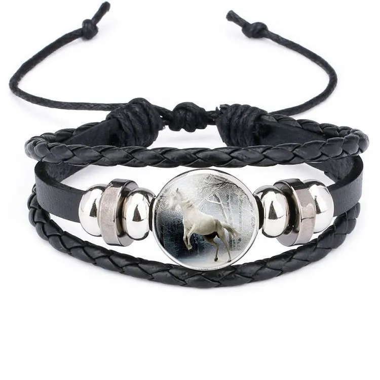 Fashion Hand-Woven Horse Cowhide Bracelet Bracelet