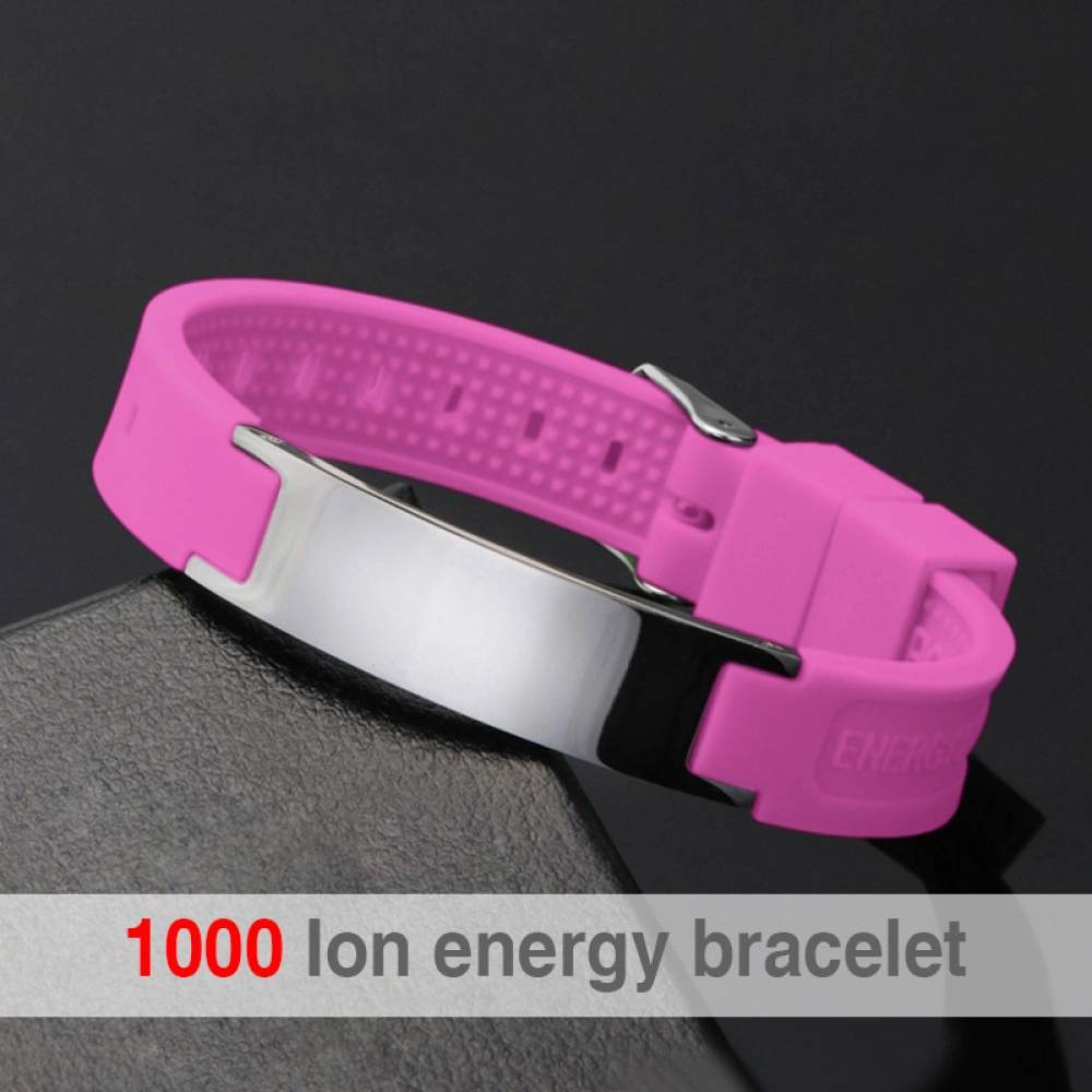 Silicone stainless steel sports bracelet