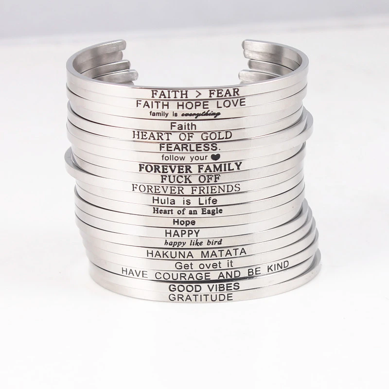 Engraving stainless steel bracelet