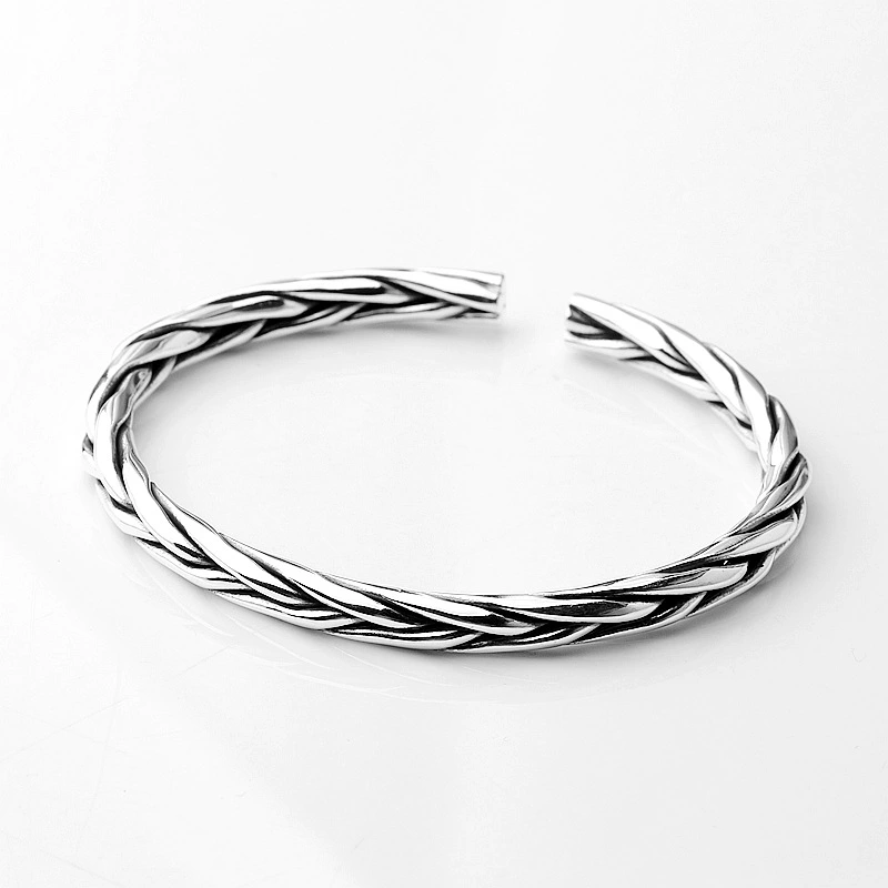 Silver creative woven bracelet