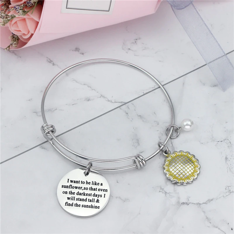 Sunflower stretch bracelet