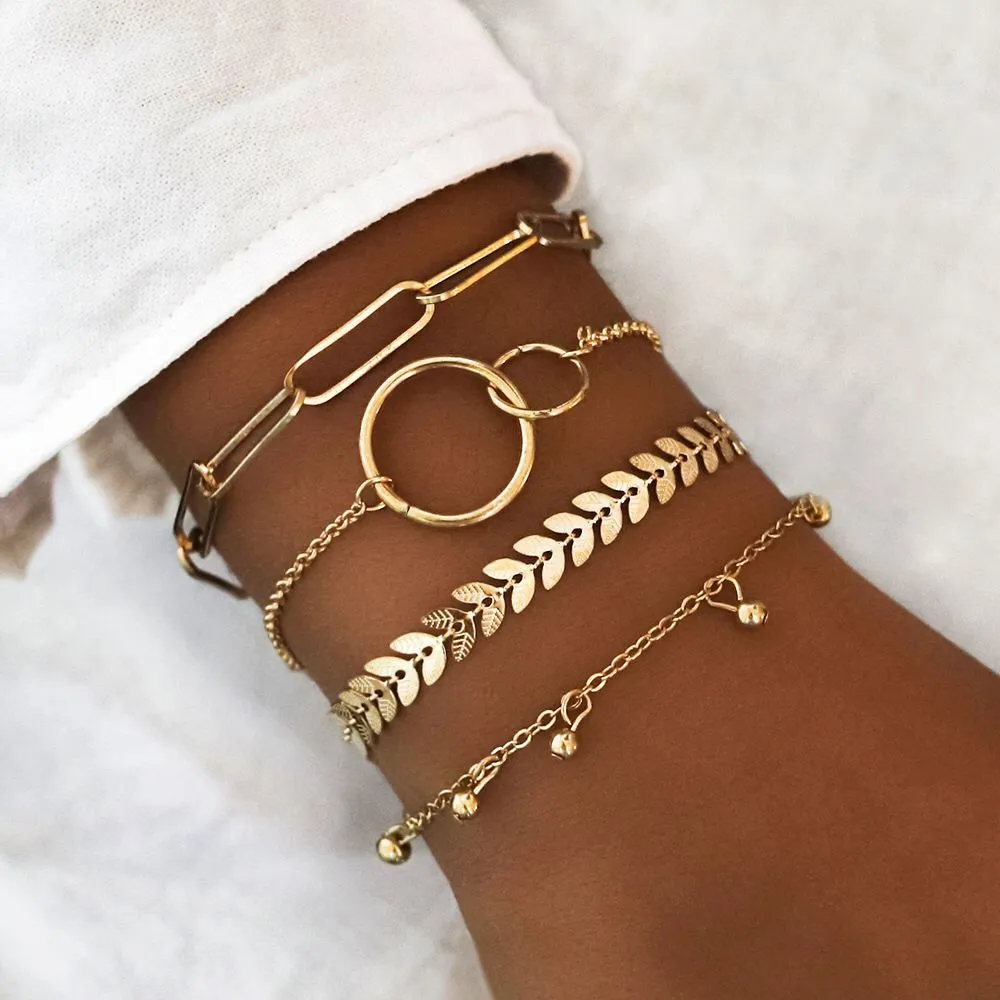 Geometric chain cool wind Bracelet personality circle