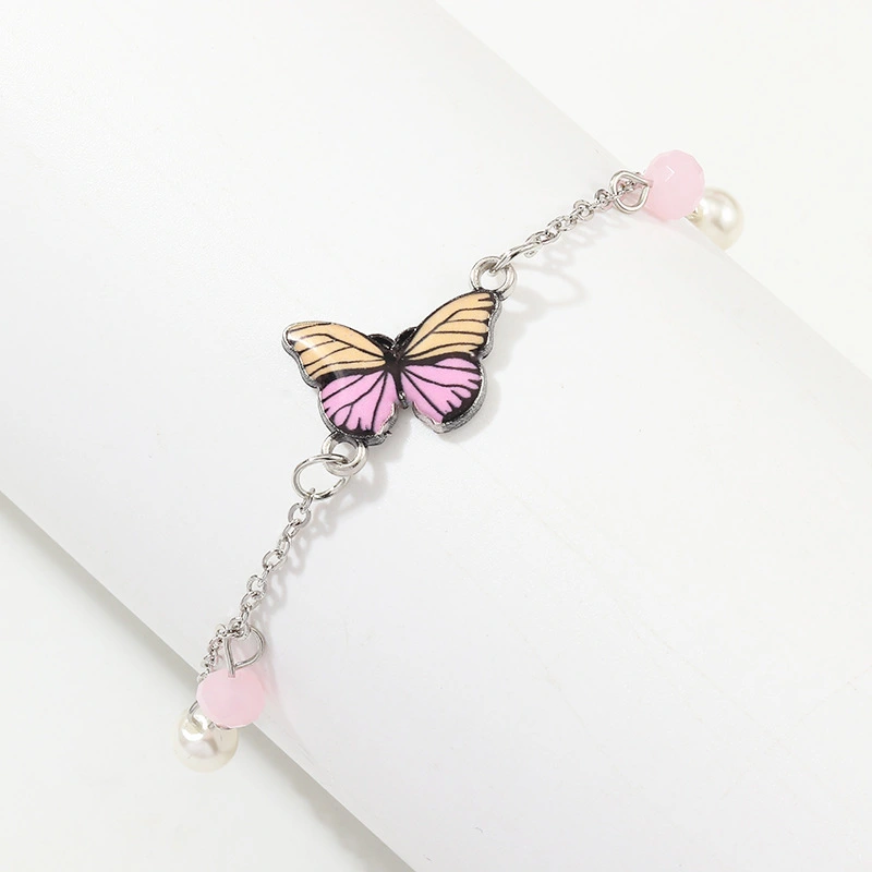 Simple style alloy oil drop butterfly pendant