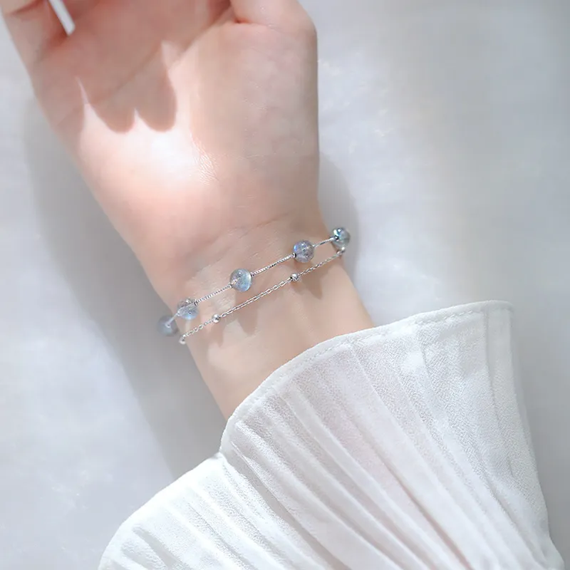 Double Moonstone Bracelet