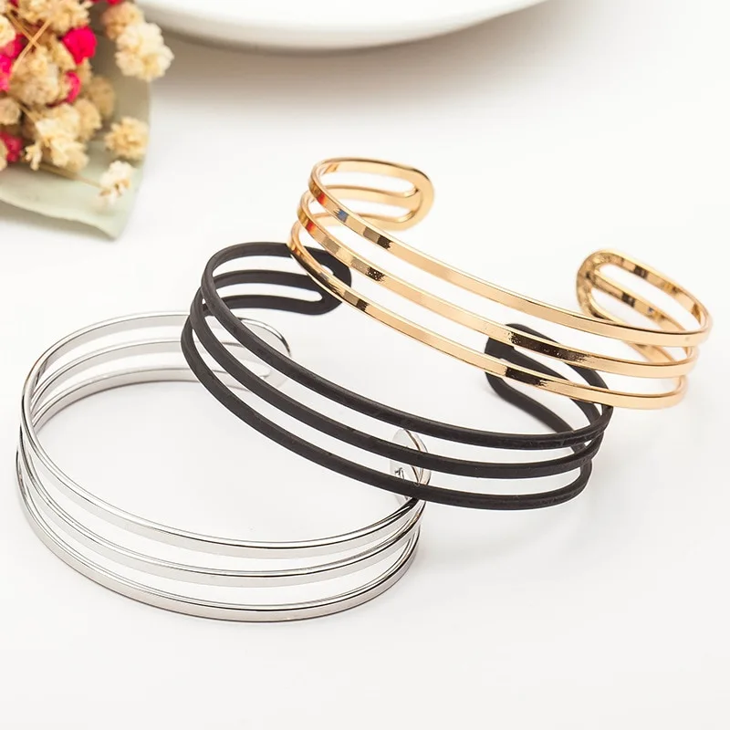 Face bracelet fashion all-match three-layer bracelet