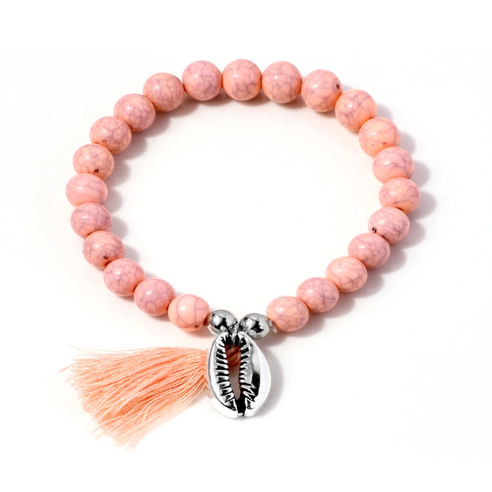 Shell wooden bead heart-shaped jewelry