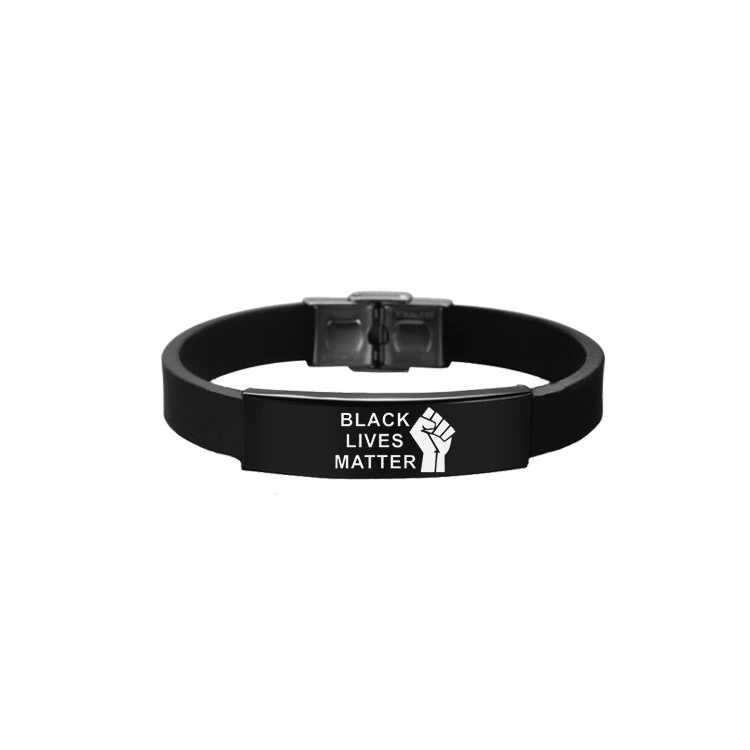 Protest force stainless steel silicone bracelet