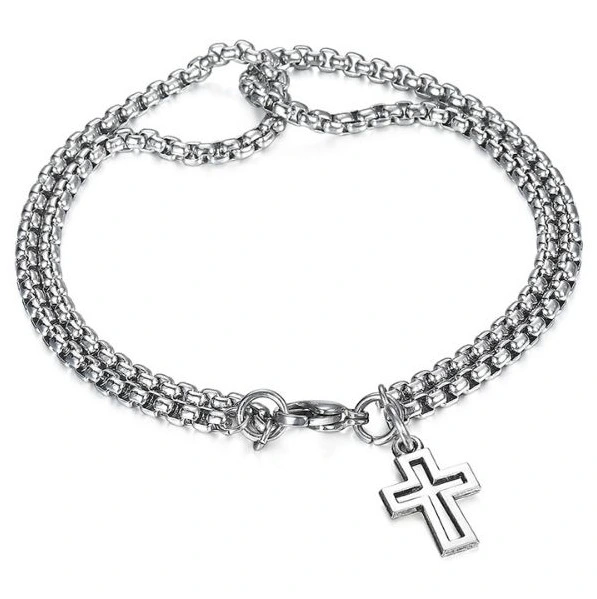 Men's Hollow Cross Bracelet