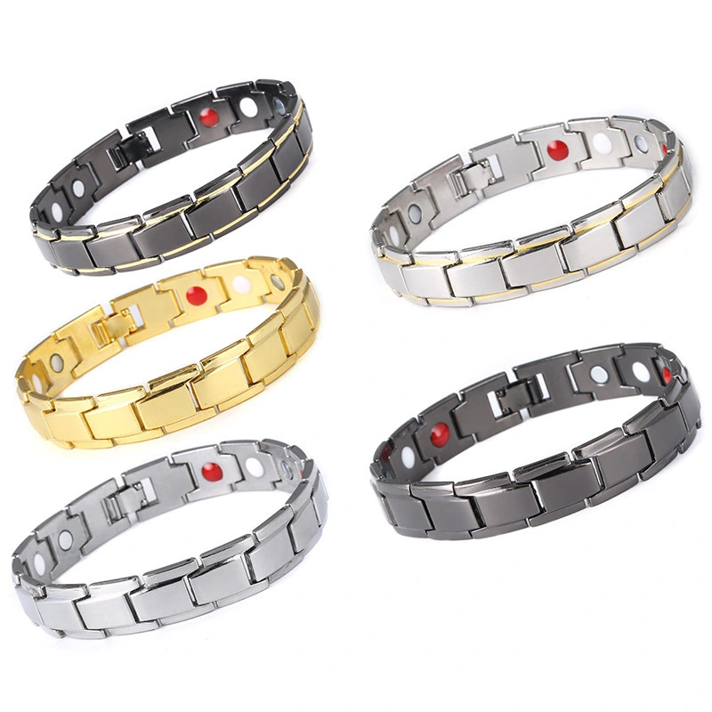 Removable titanium steel magnetic therapy bracelet