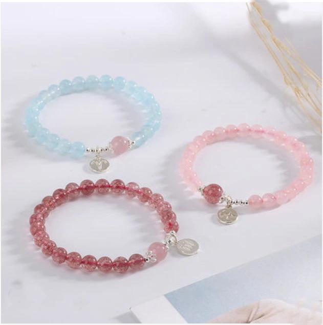 Natural Pink Crystal Bracelet