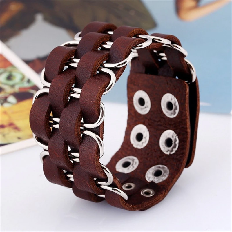 Punk Retro Leather Bracelet