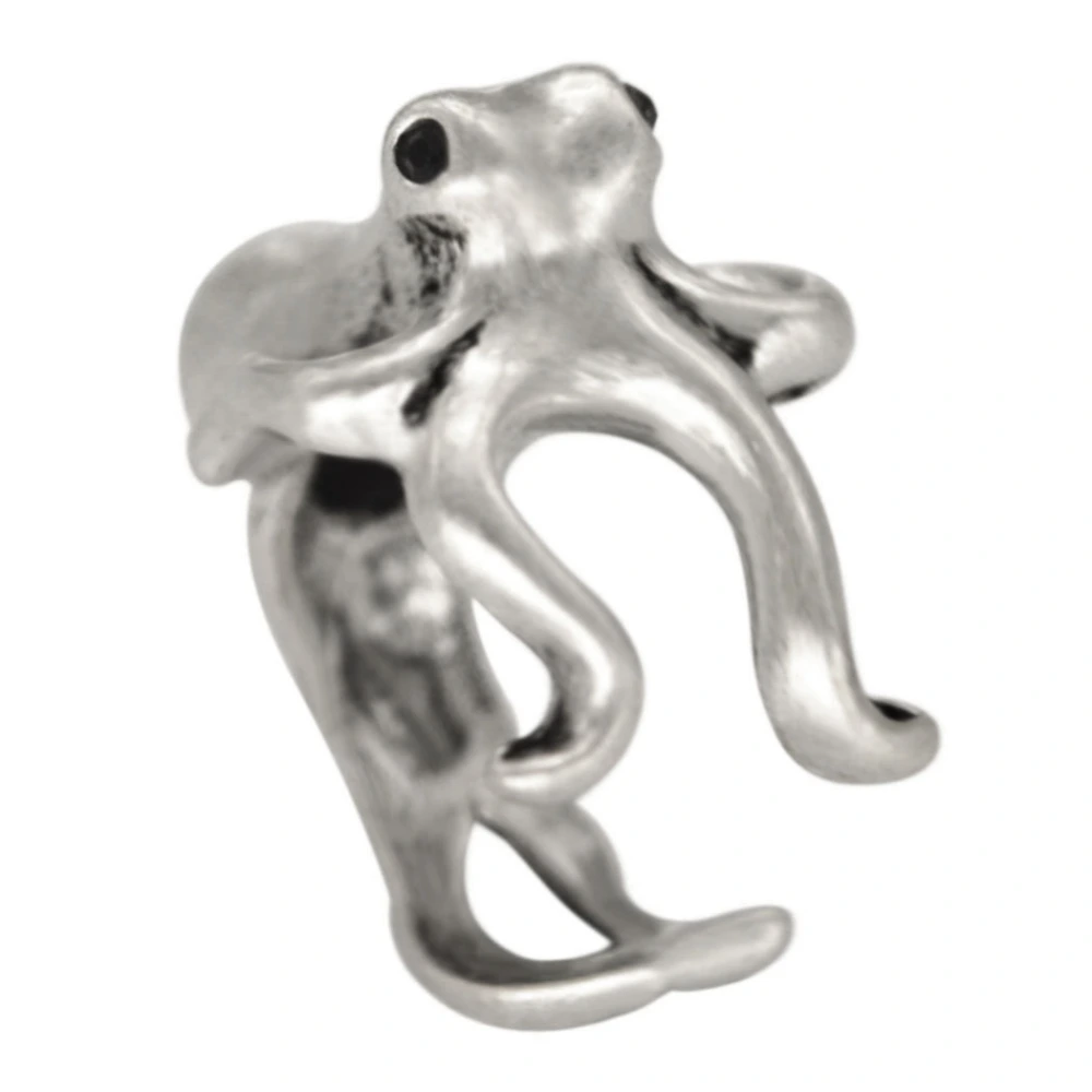 Octopus ancient silver vintage animal ring