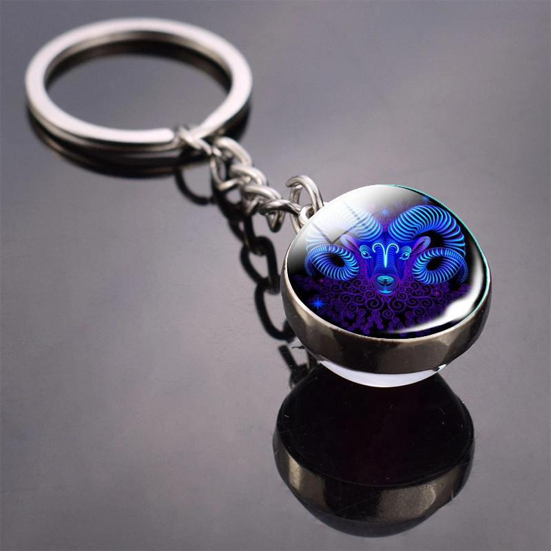 12 constellation key ring