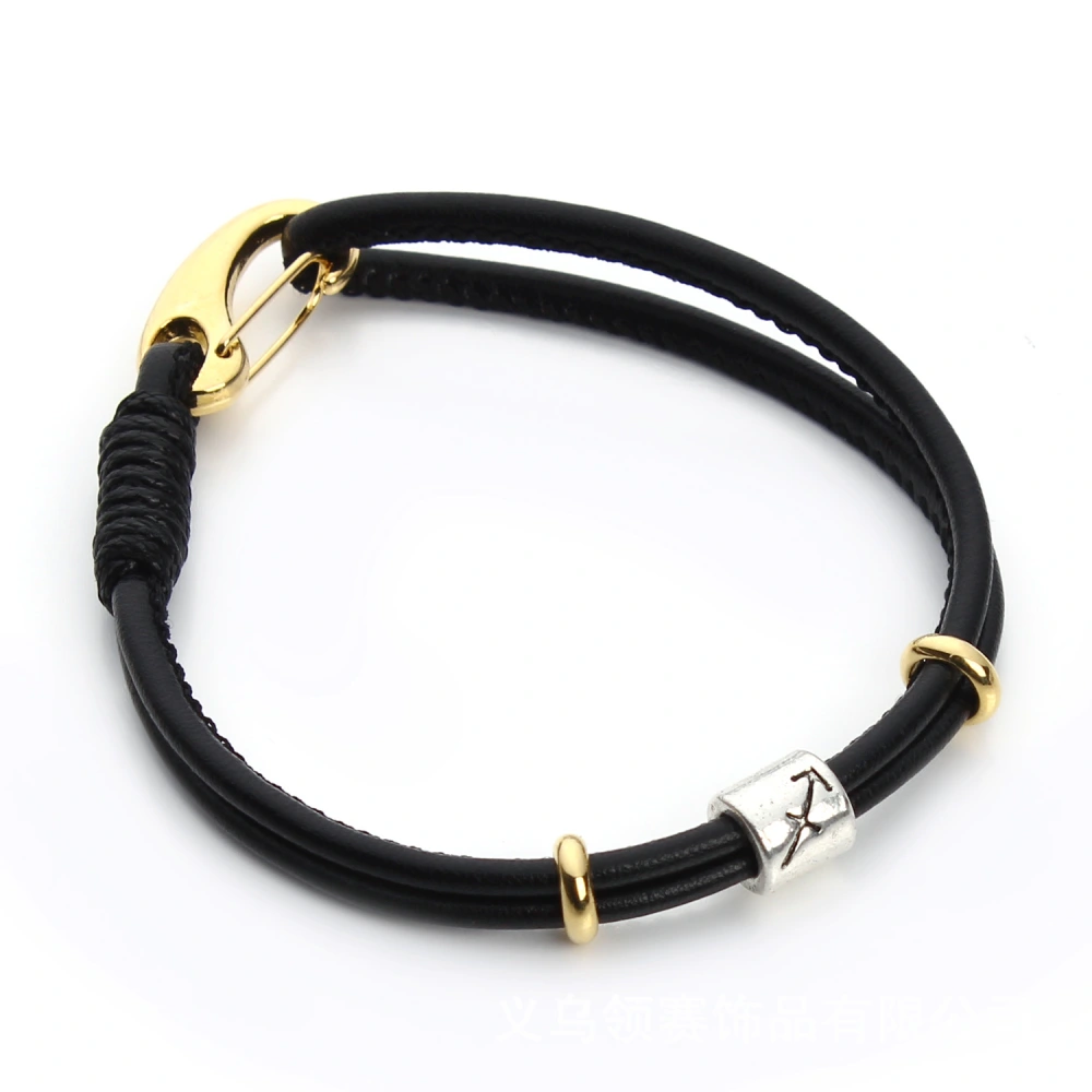 Constellation sheepskin rope bracelet