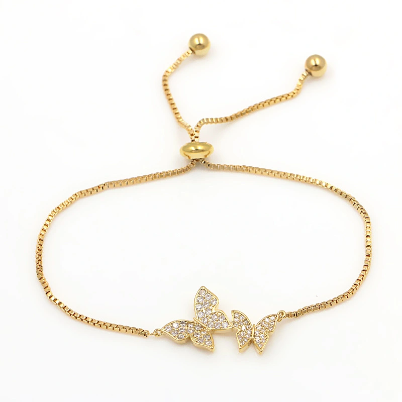 Creative And Versatile Adjustable Two Butterfly Ladies Bracelet