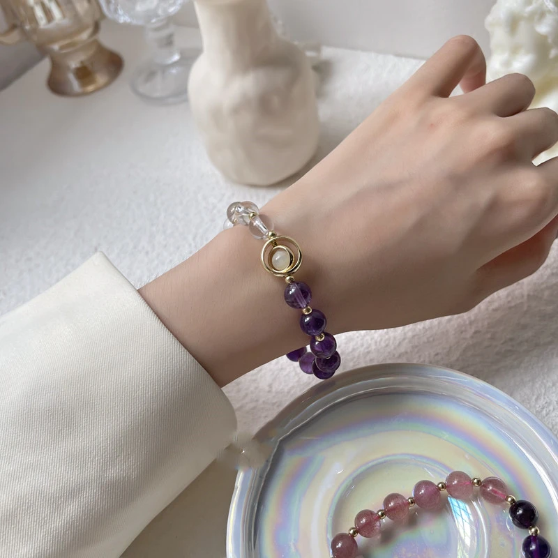 Natural amethyst bracelet