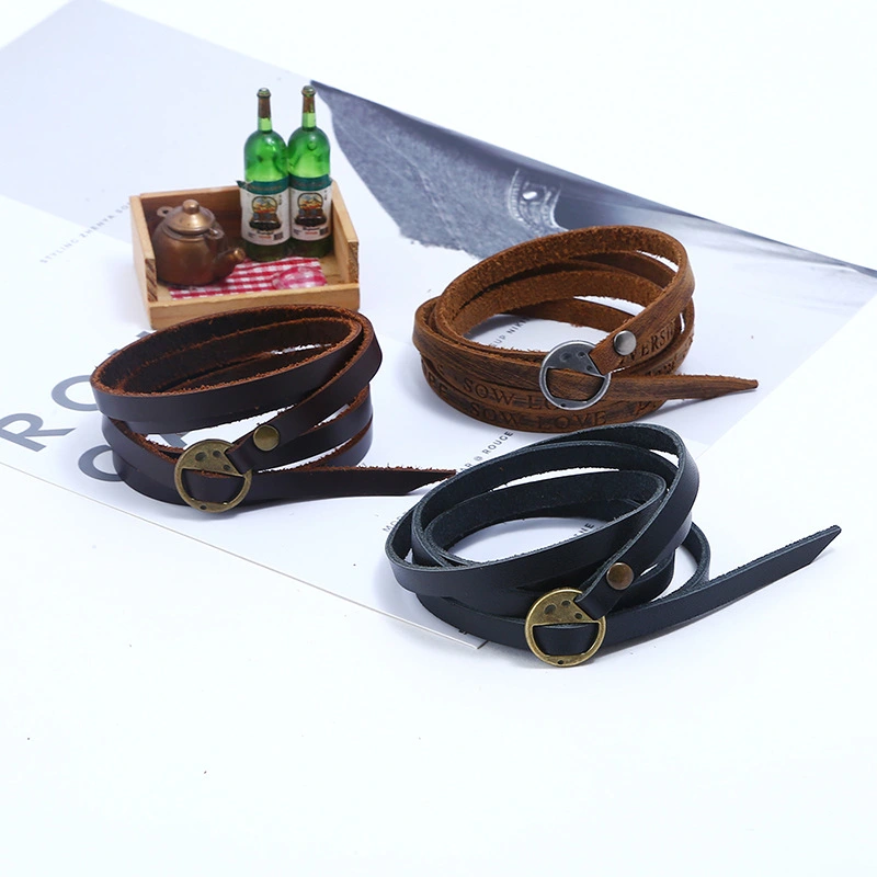 Vintage men's leather bracelet bracelet