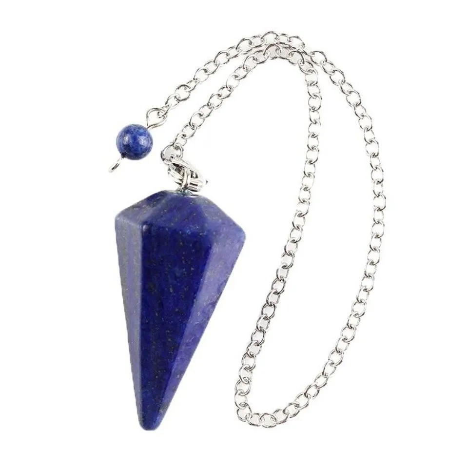 Crystal hexagonal cone divination energy pendant