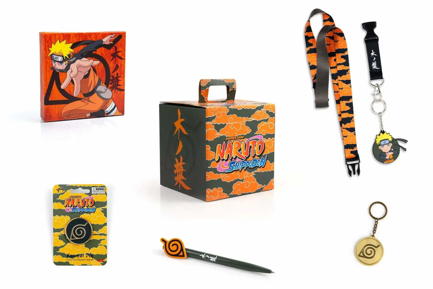 Naruto Shippuden Konoha Collectors Looksee Box | Mystery Box Collectors Items | Naruto Toys and Accessories | Fun Geeky Gift Box | 5 Themed Toy Collectibles