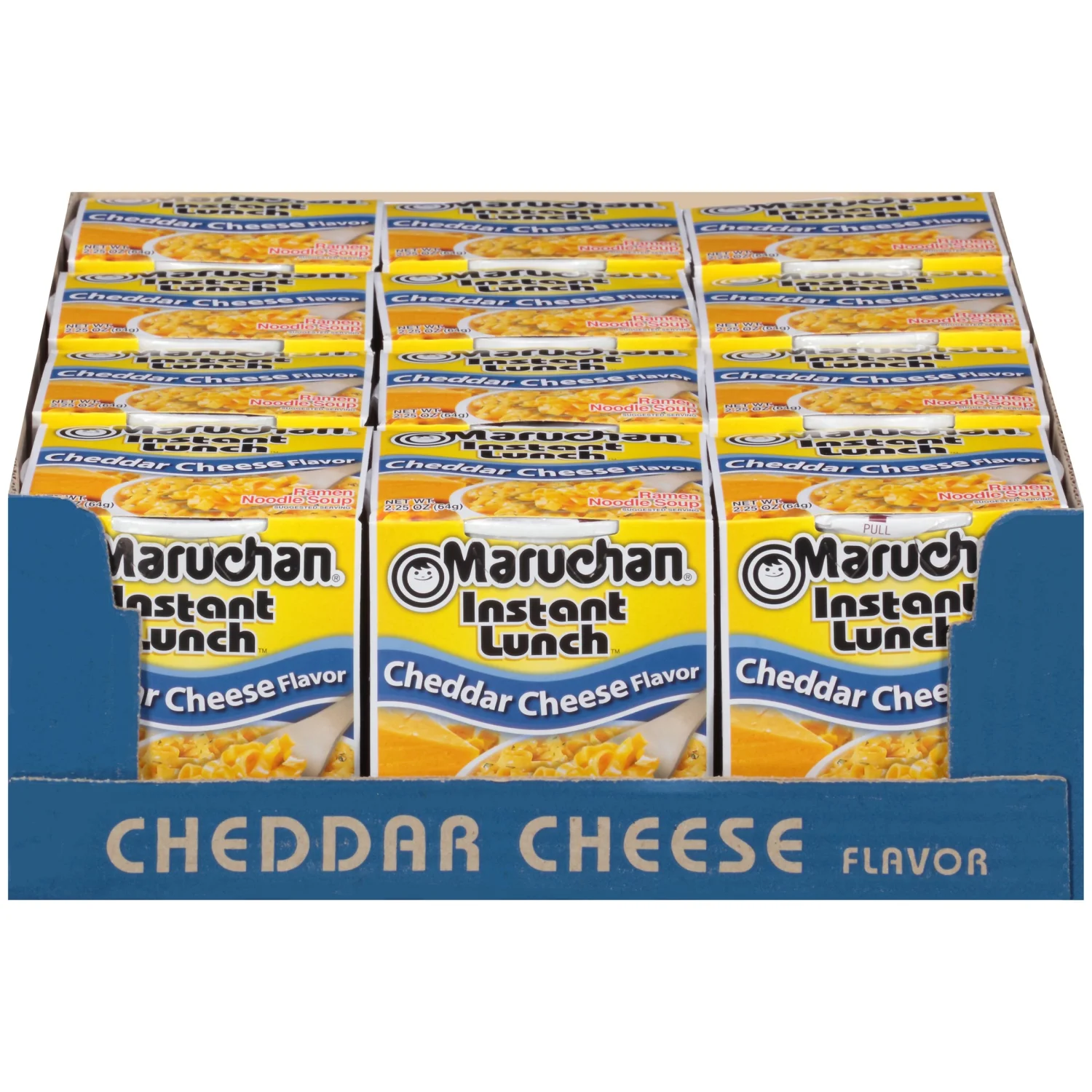 Maruchan Instant Lunch Cheddar Cheese, Ramen Noodle Soup, Microwaveable Meal, 2.25 Oz, 12 Count