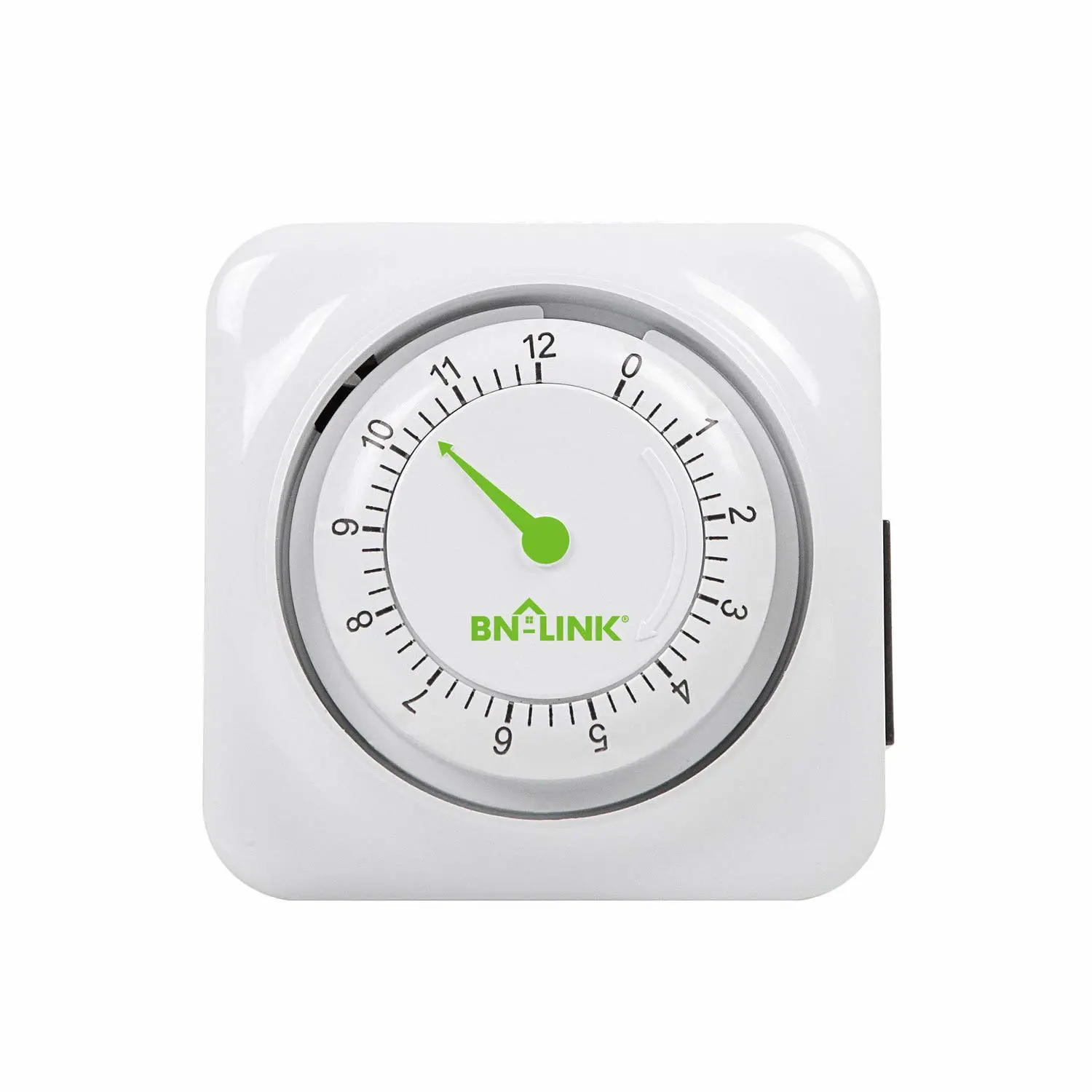 BN-LINK 12 Hour Indoor Mechanical Accurate Countdown Timer, 3-Prong Grounded Outlet, 15 Minute Increments, Energy Saving for Kitchen, Phone Charger, Lamps, Holiday Decoration 1875W, 1/2 HP, ETL Listed