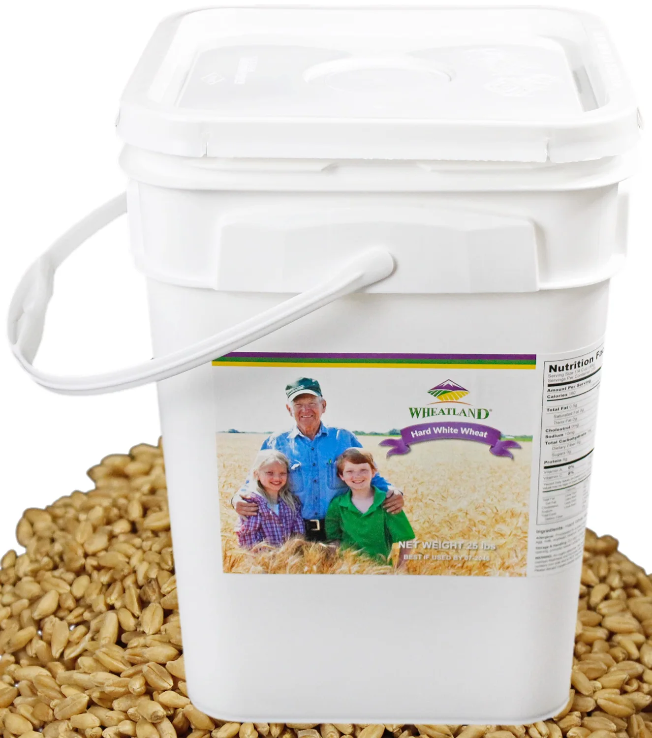 Hard White Wheat Berries : Wheatland™ : 25 lb Bulk: Emergency Preparedness : Mylar : Oxygen Absorber : 30 Year Shelf Life : Non GMO: NO Glyphosate : Long Term Food Storage