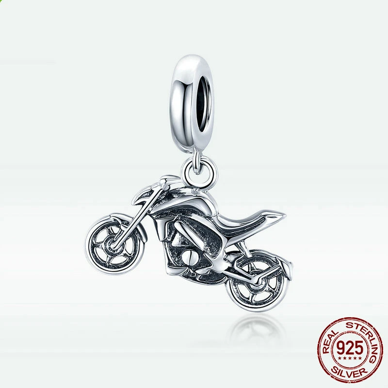 Motorcycle S925 Sterling Silver Pendant Diy Accessories