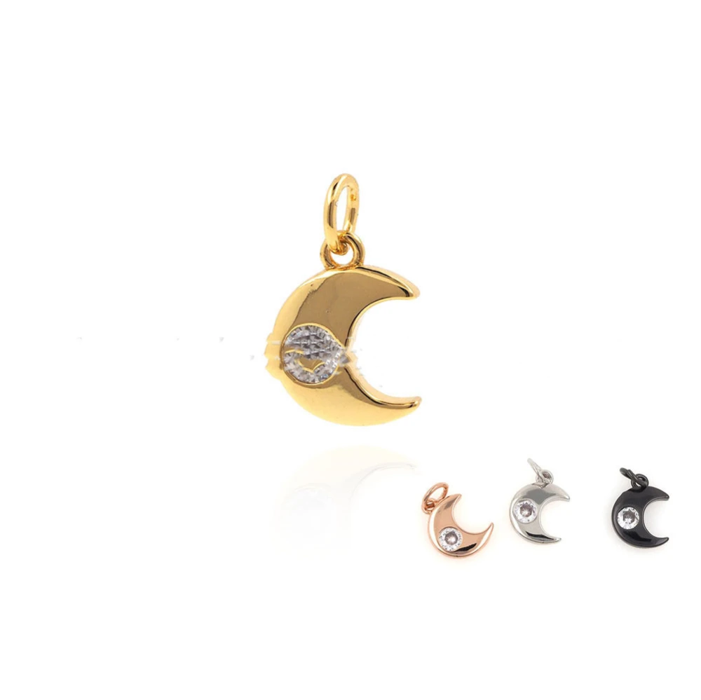 Micro-set zircon moon pendant jewelry