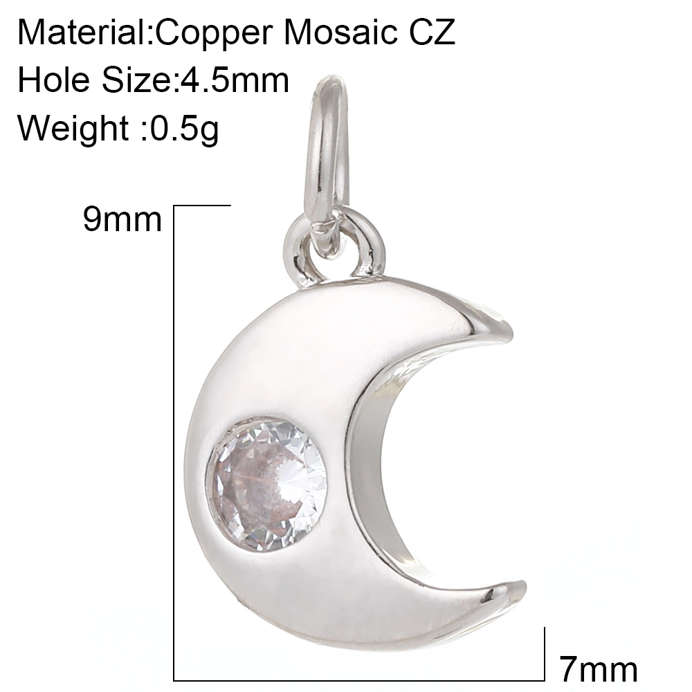 Micro-set zircon moon pendant jewelry