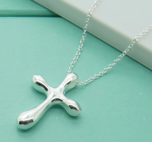 New Silver Cross Pendant Necklace in stock