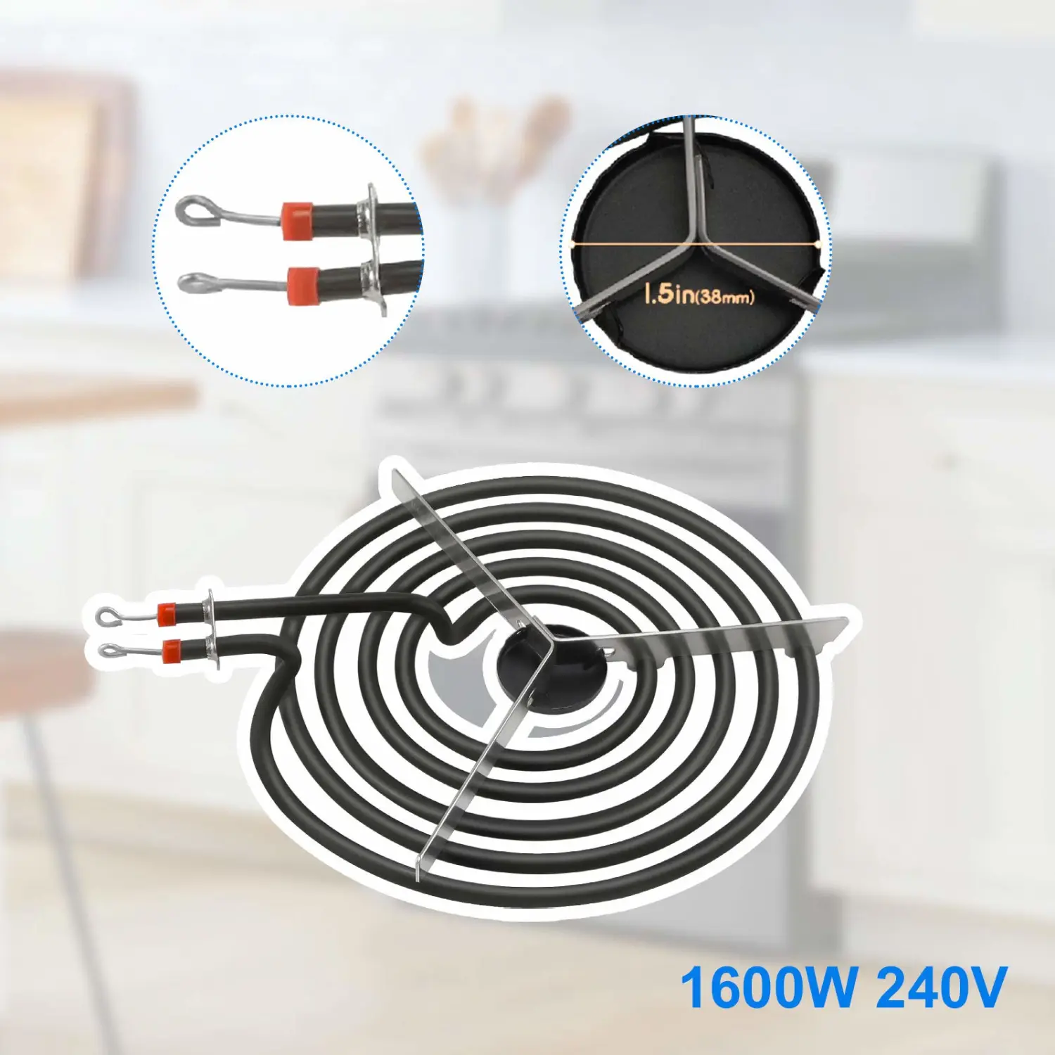 316442301 Electric Range Burner 8'' Coil Surface Element (5-Turns) by APPLIANCEMATES Replacement for Frigidaire Range Coil Surface Element Replaces MP26YA AP4356467 PS2339242
