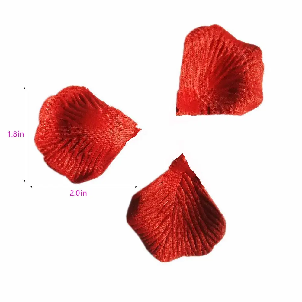 HongyiTime 1000 PCS Artificial Silk Rose Petals Decoration for Romantic Night, Wedding, Event, Party, Decoration, Decoration Wedding Party Color Red Rose Petals