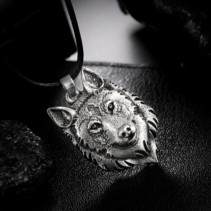 Wolf Head Necklace Animal Power