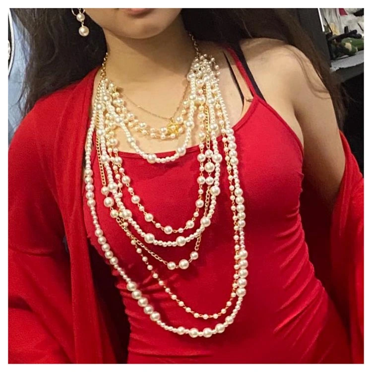 Exaggerated Temperament Long Style Clavicle Necklace