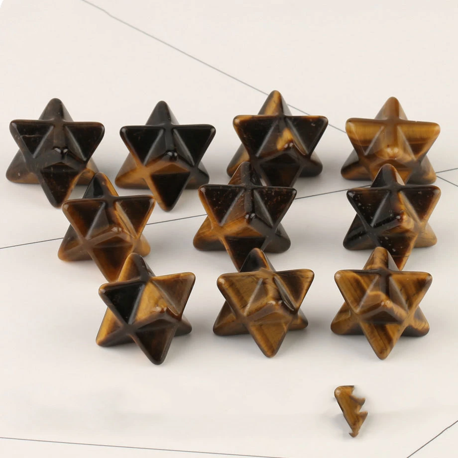 Natural European And American Stone Merkaba Six-pointed Star David Aura