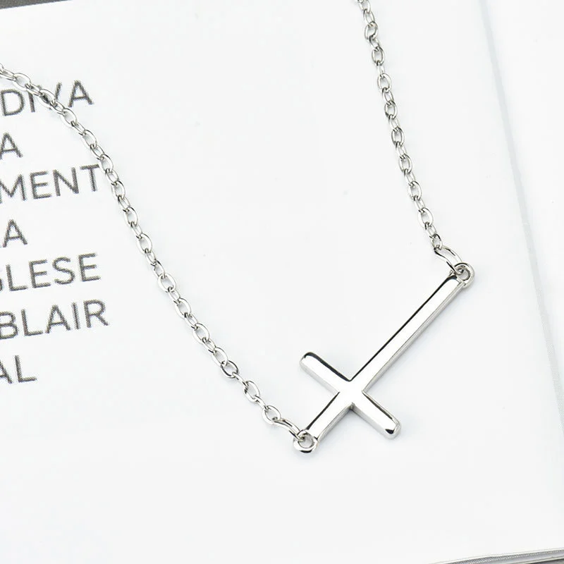 Net Red Street Hip-hop Personality Simple European And American Cross Pendant
