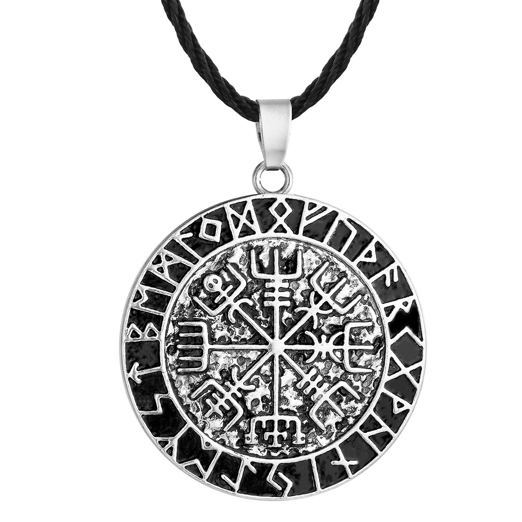 Vintage Antique Silver Rune Necklace