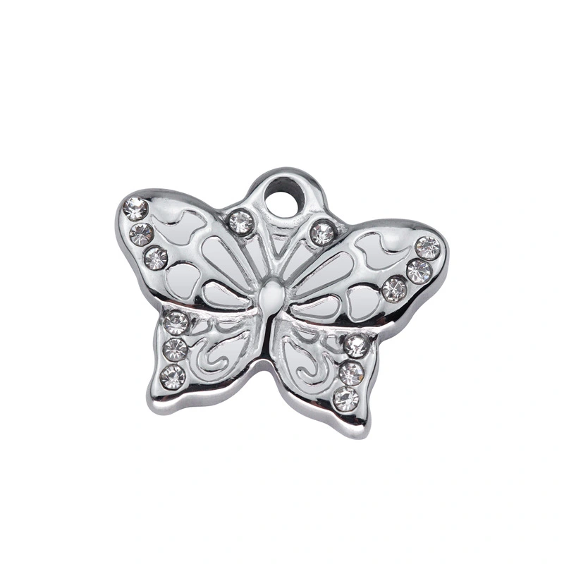 Diamond Large Butterfly Necklace Titanium Steel Accessories