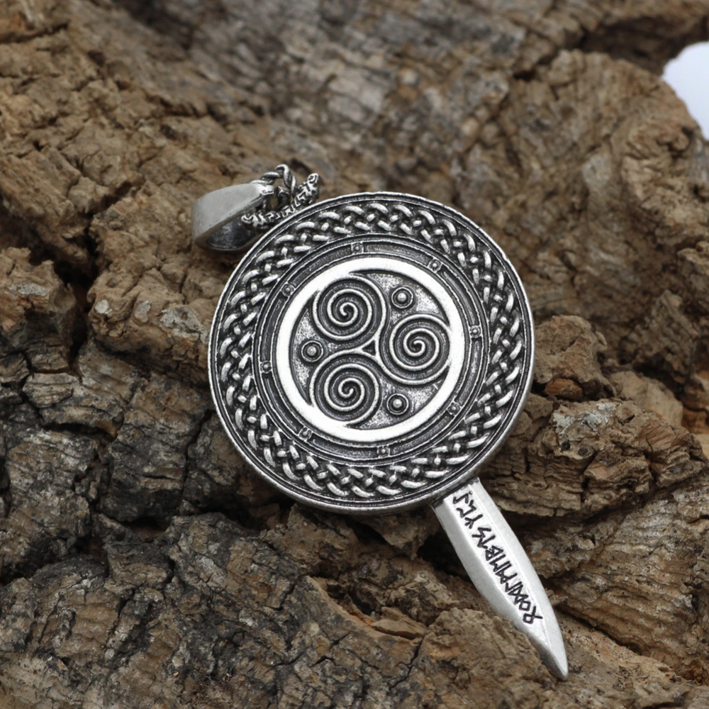 Sword Shield Men's Pendant Necklace