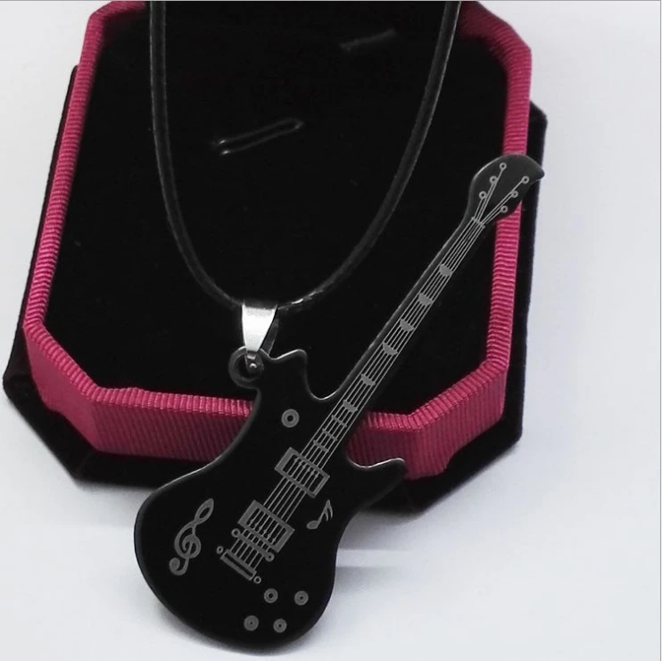 Fashion Musical Guitar Necklace Sweater Chain