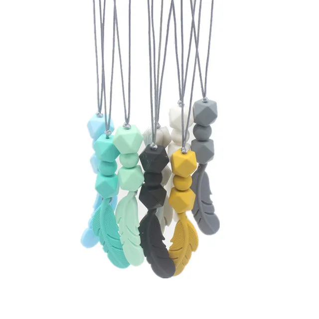 Feather silicone necklace