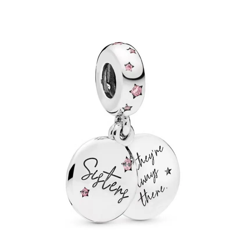 S925 Sterling Silver Bright Pendant Forever Sister Pendant